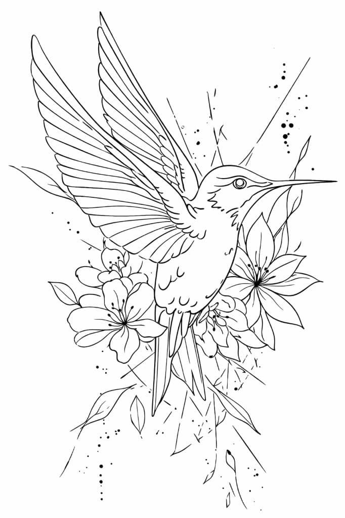 Clean tattoo stencil detail level preview with simplified linework