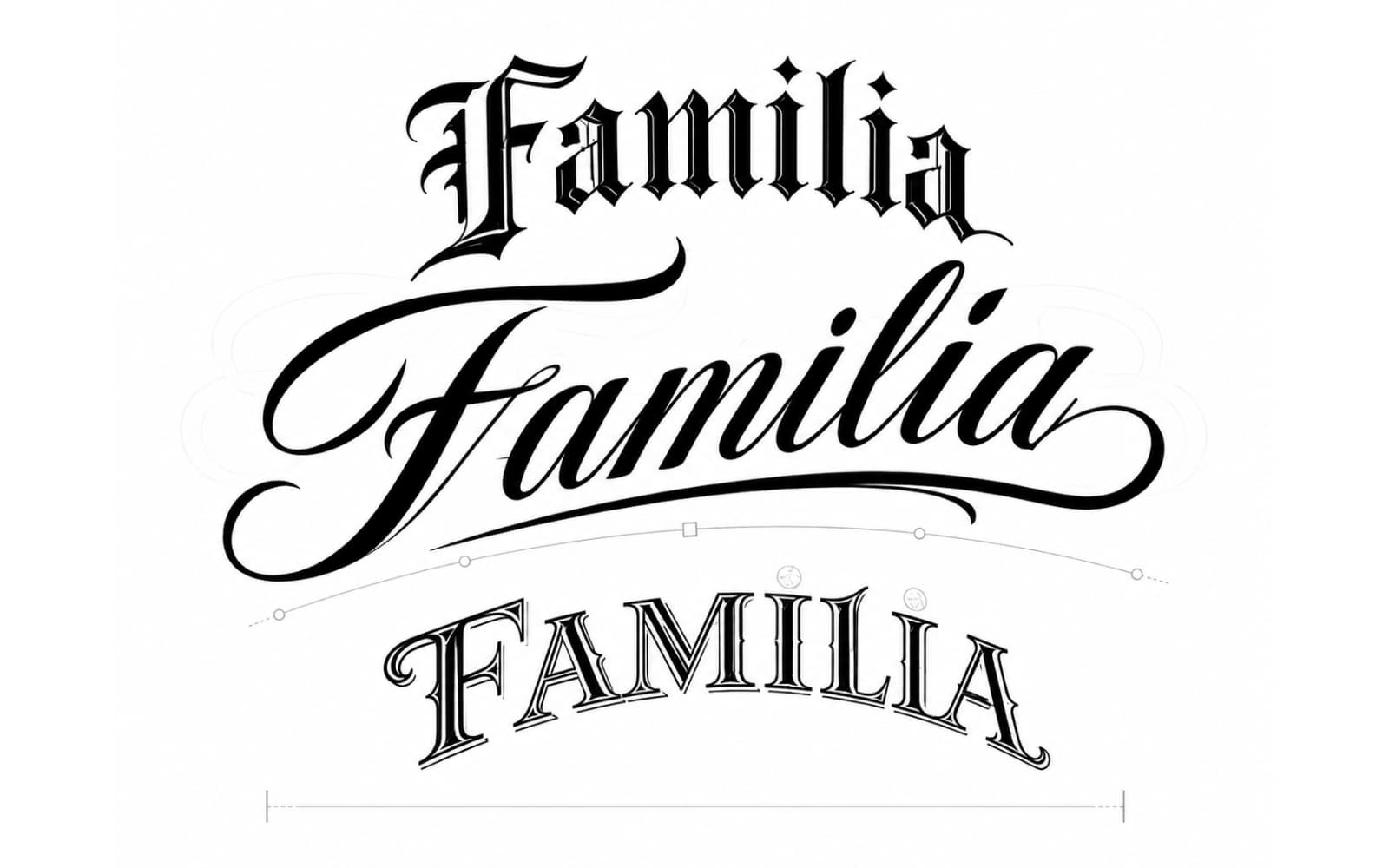 Tattoo lettering stencil maker interface with font and layout controls